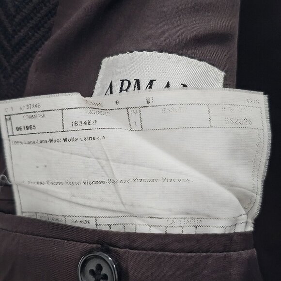 Armani Collezioni 42R Brown HB 3-Button Sport Coat Blazer Jacket P172 - Picture 11 of 11